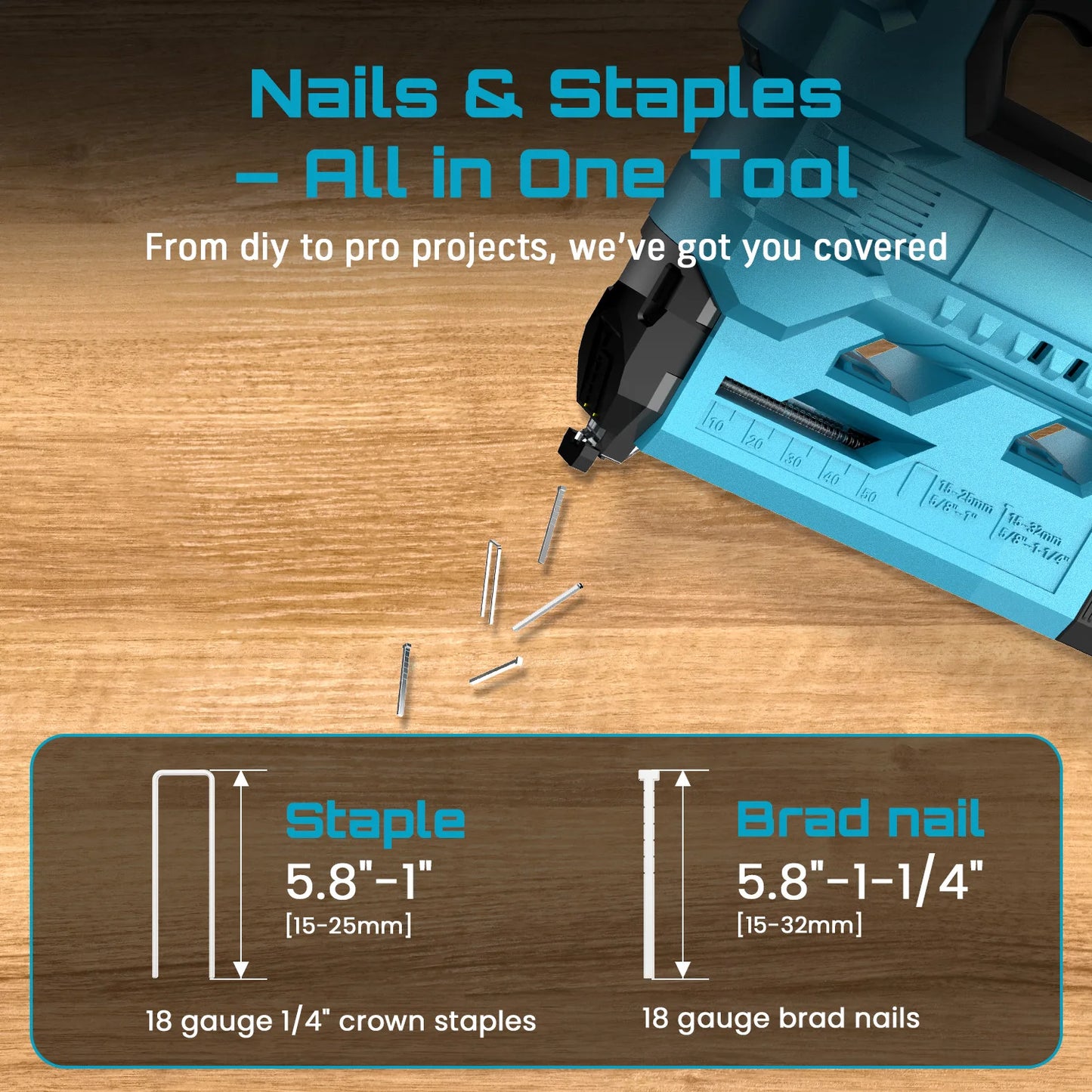 Seesii Cordless Brad Nailer With Battery