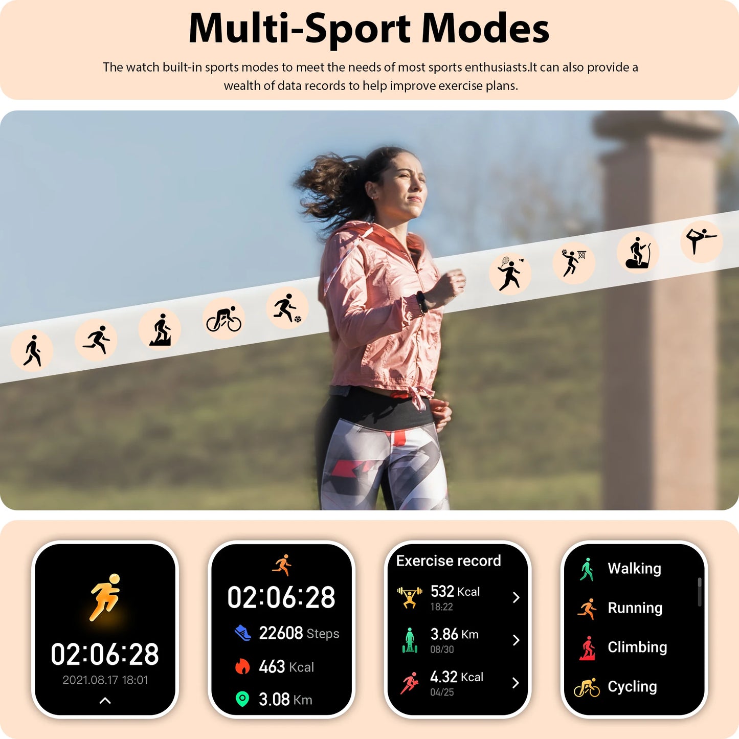 Smart Watch For iPhone And Android With Calls Fitness Tracker