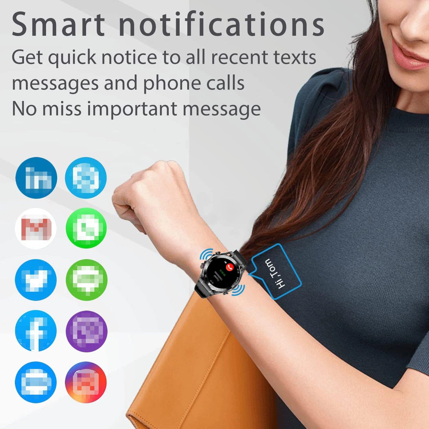W&O X5 Pro Max Sports Smartwatch With NFC Health Monitor