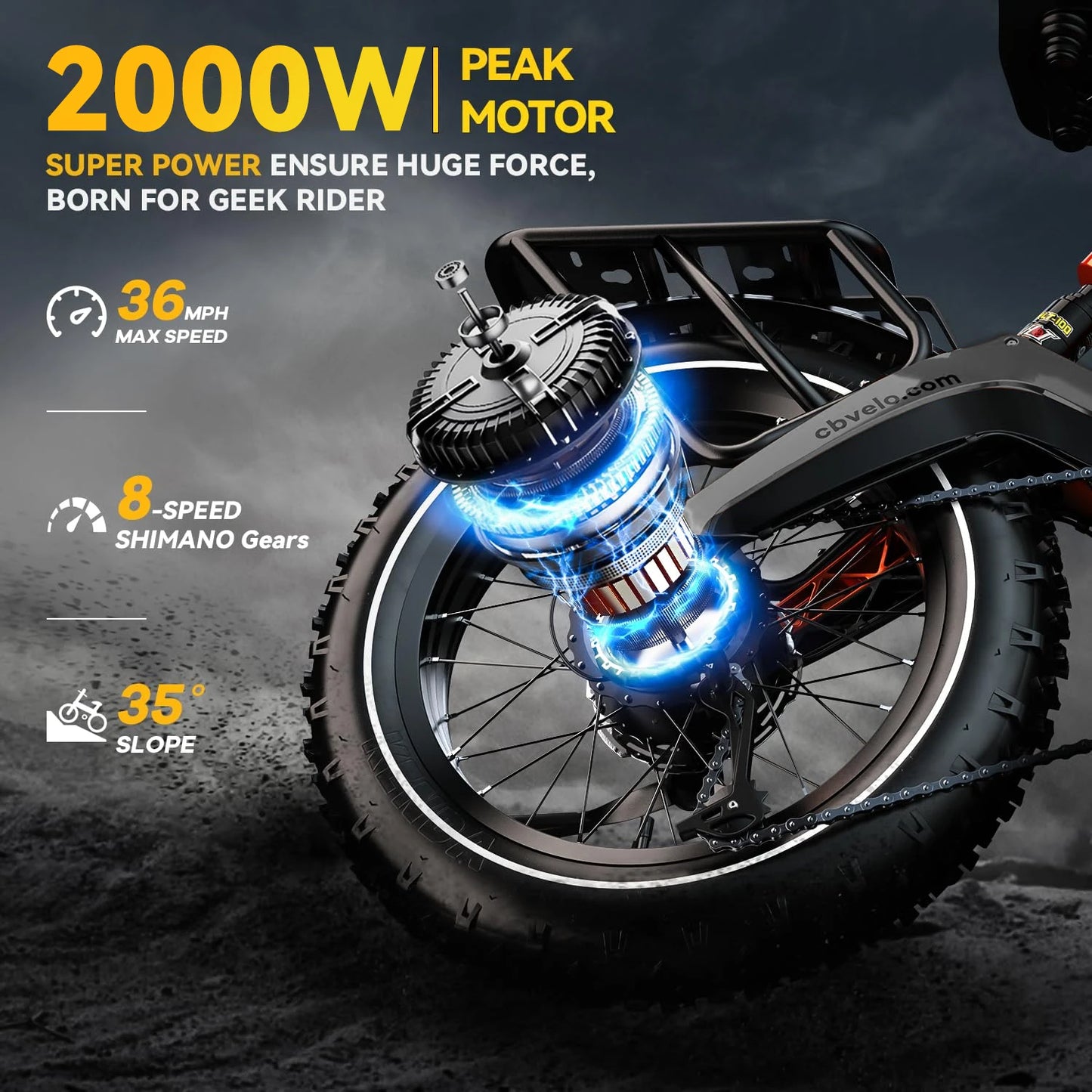 CYBERVELO EK6 Folding Electric Bike With 48V 25Ah Battery