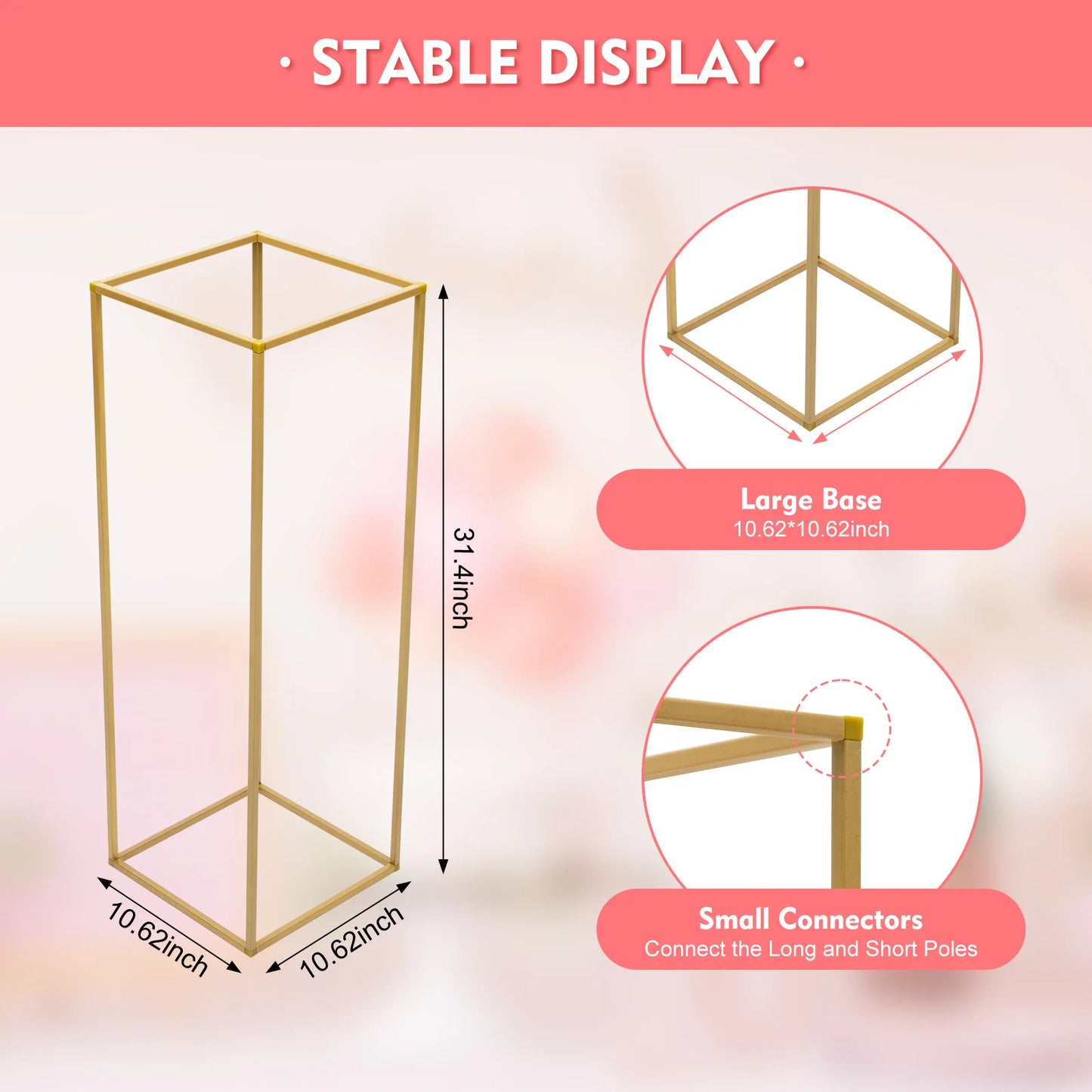 10Pcs Iron Flower Stand for Wedding Columns