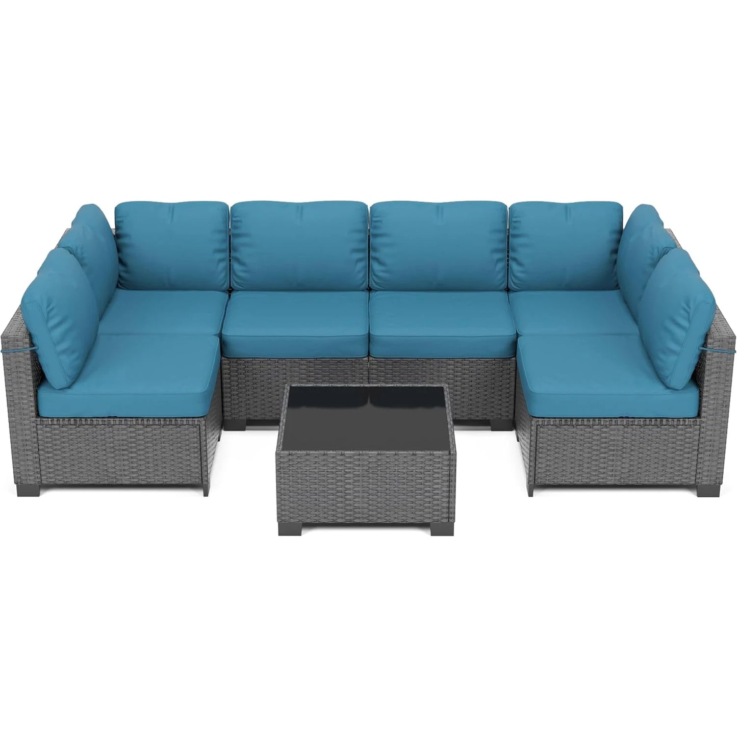HobbyLane Modular Outdoor Furniture Set PE Rattan Wicker Sectional