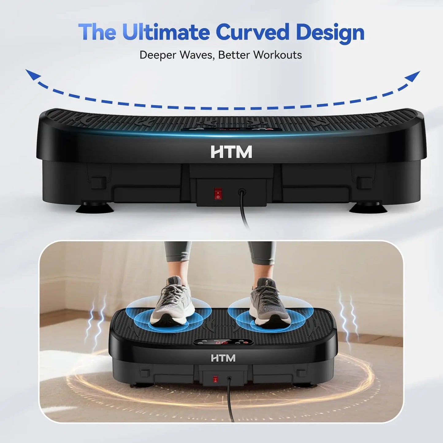 HTM Vibration Plate For Whole Body Exercise Bluetooth Remote Control