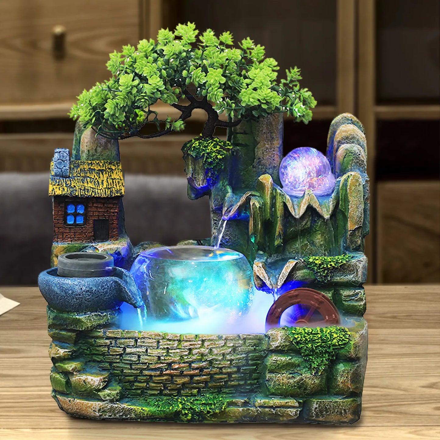 Desktop Waterfall Fountain For Indoor Decor And Relaxation