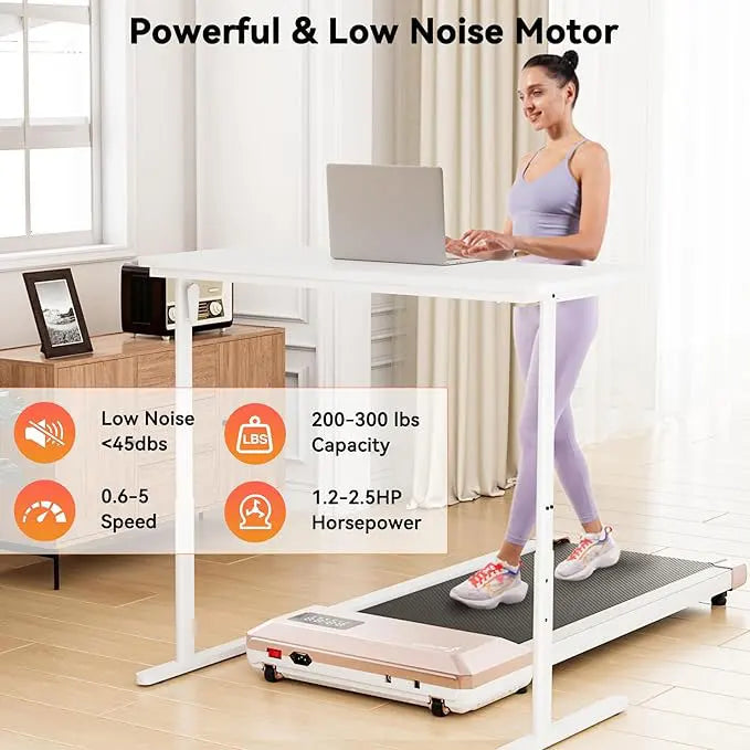 Superun 2-In-1 Home Walking Treadmill With App Control
