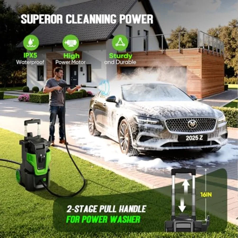 5000 PSI Electric Pressure Washer For Car And Home With Metal Housing