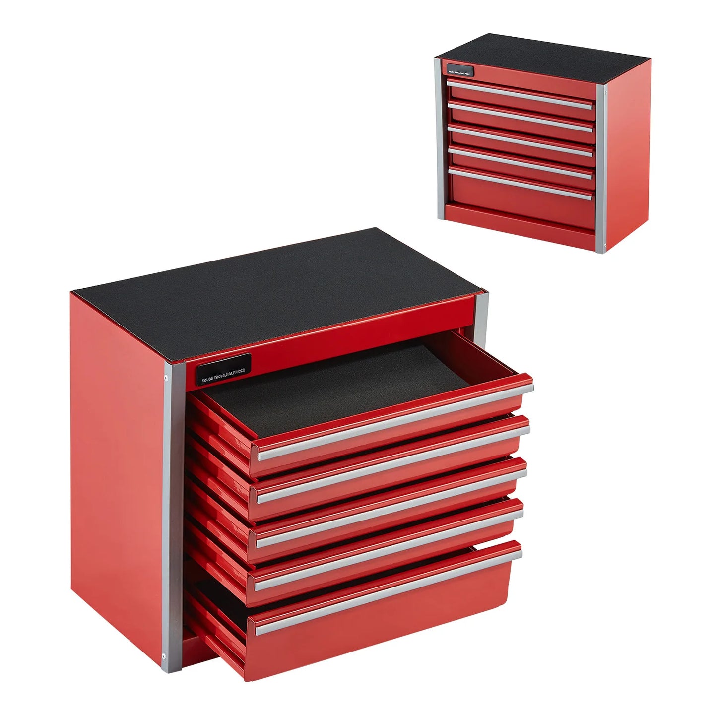 SucceBuy 5-Drawer Metal Tool Box Portable Tool Chest
