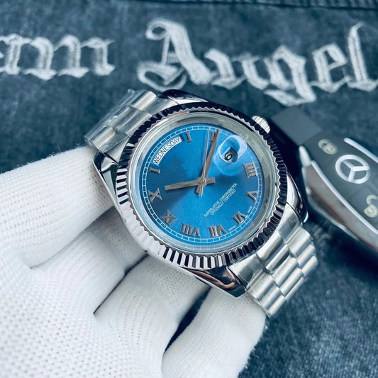 Mens Quartz Watch With Sapphire Glass Date Display