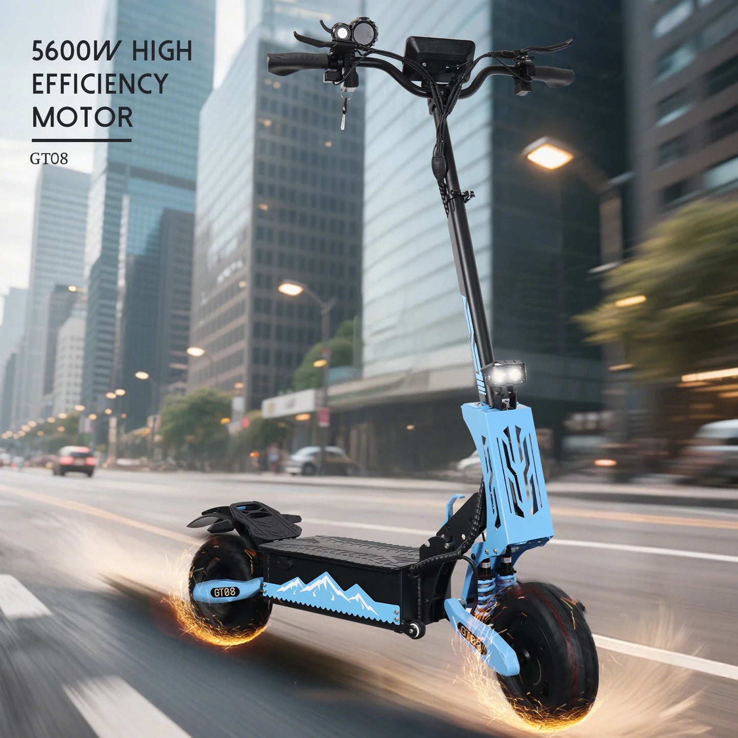 Arwibon 5600W Dual Motor Electric Scooter With Folding Seat