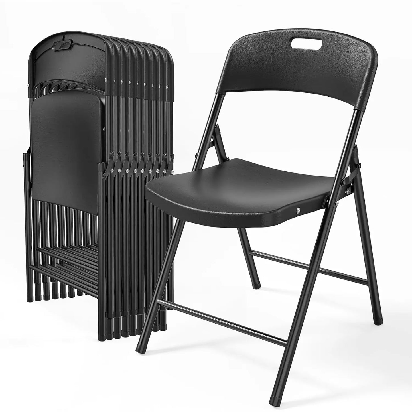 Plastic Folding Chairs With Steel Frame For Indoor Outdoor Use