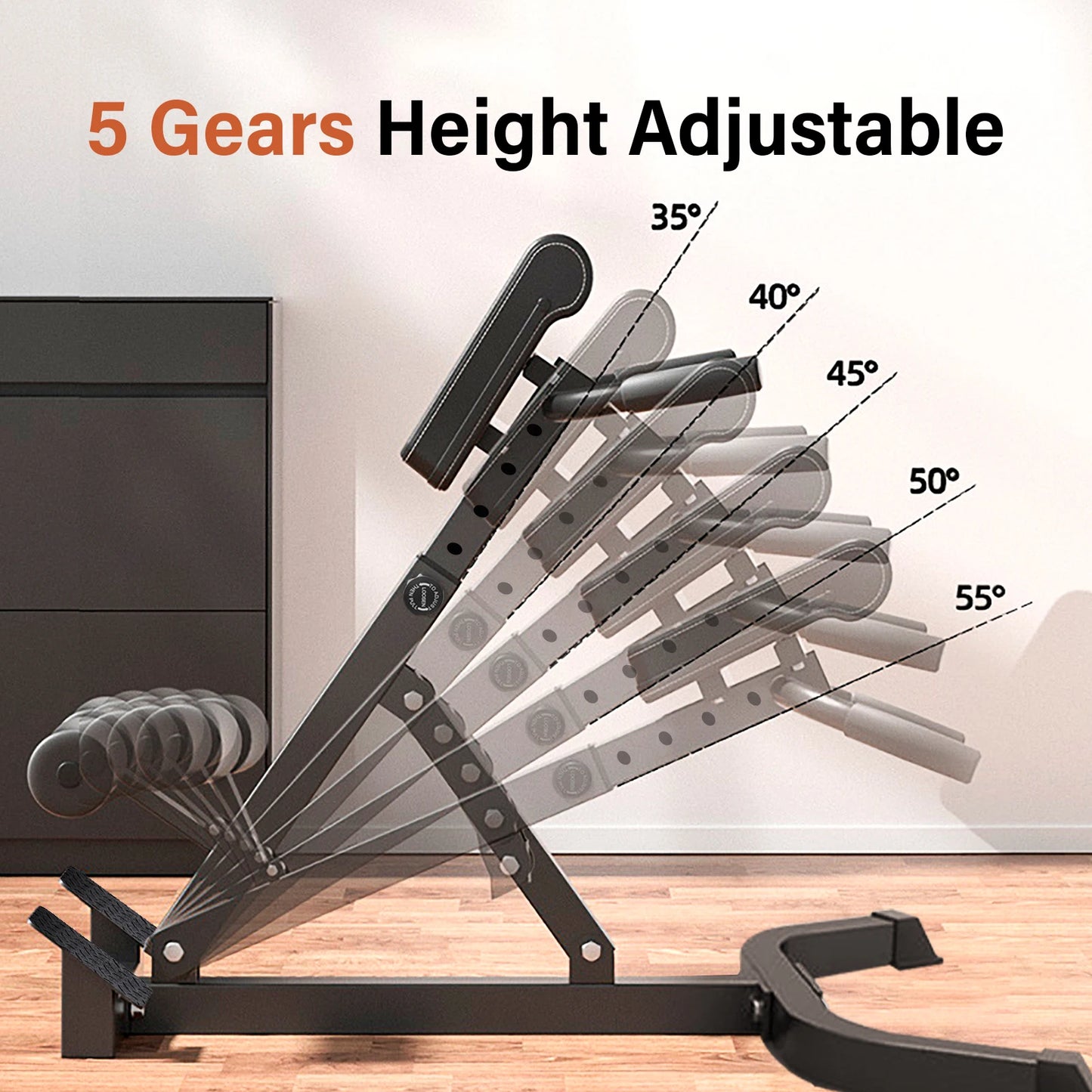 Folding Hyperextension Bench Roman Chair For Core Back Training