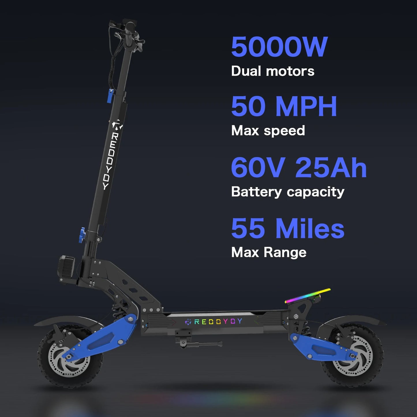 REDDYDY Dual Motor Electric Offroad Scooter 5000W Peak