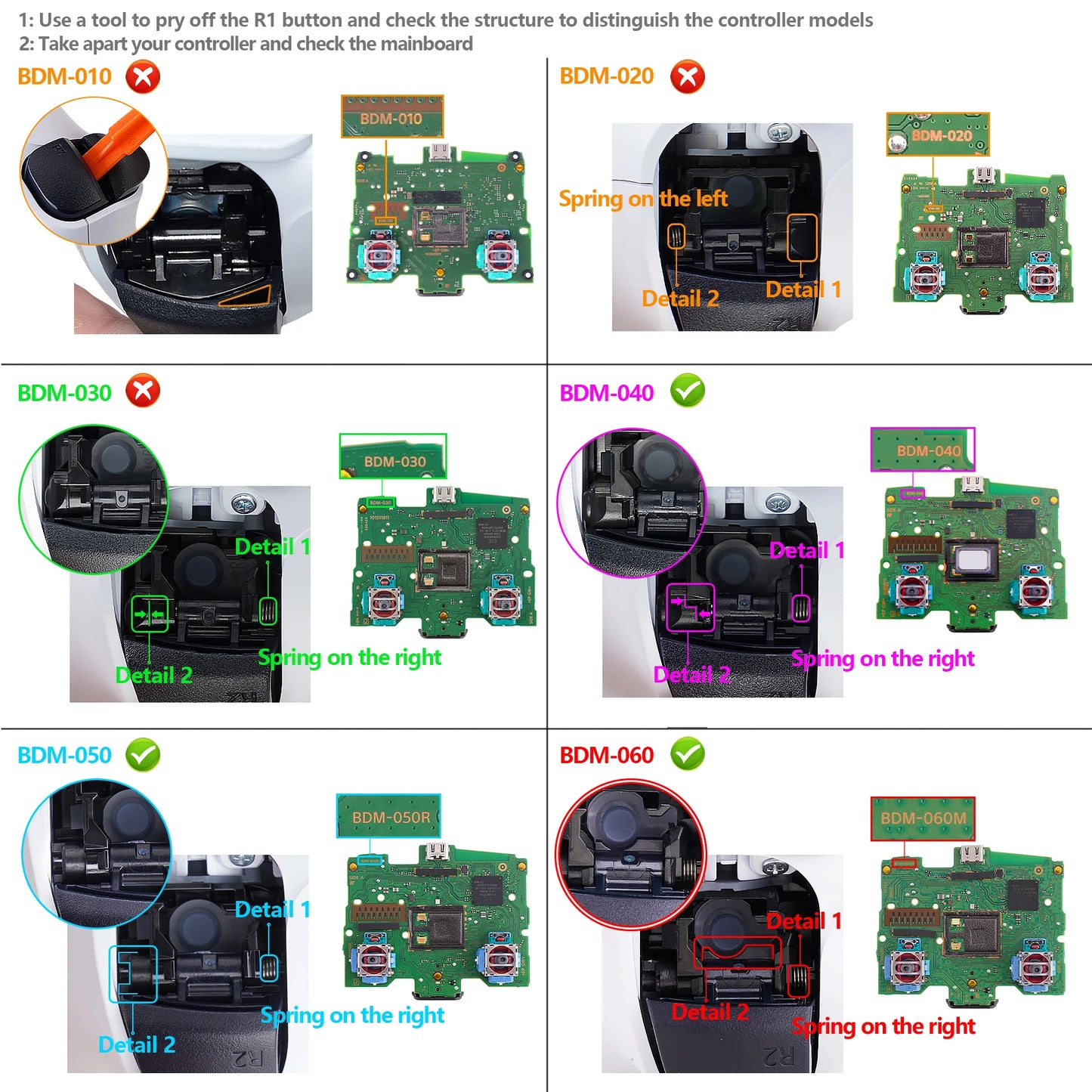 eXtremeRate PS5 Controller Clicky Kit V2 With Micro Switch