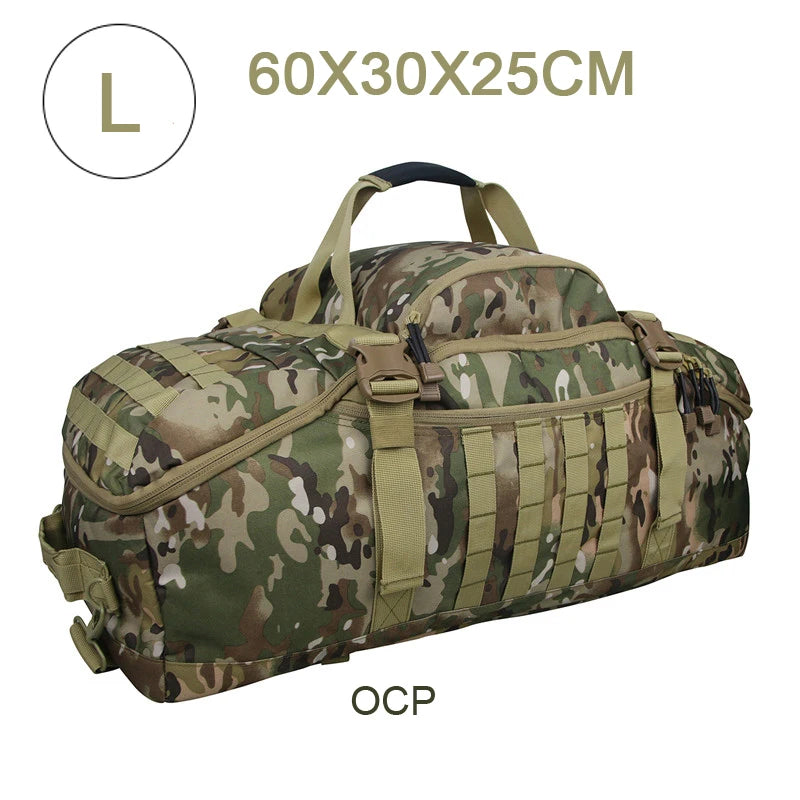 LQARMYCN 3 Way Duffle Bag Backpack Crossbody Travel