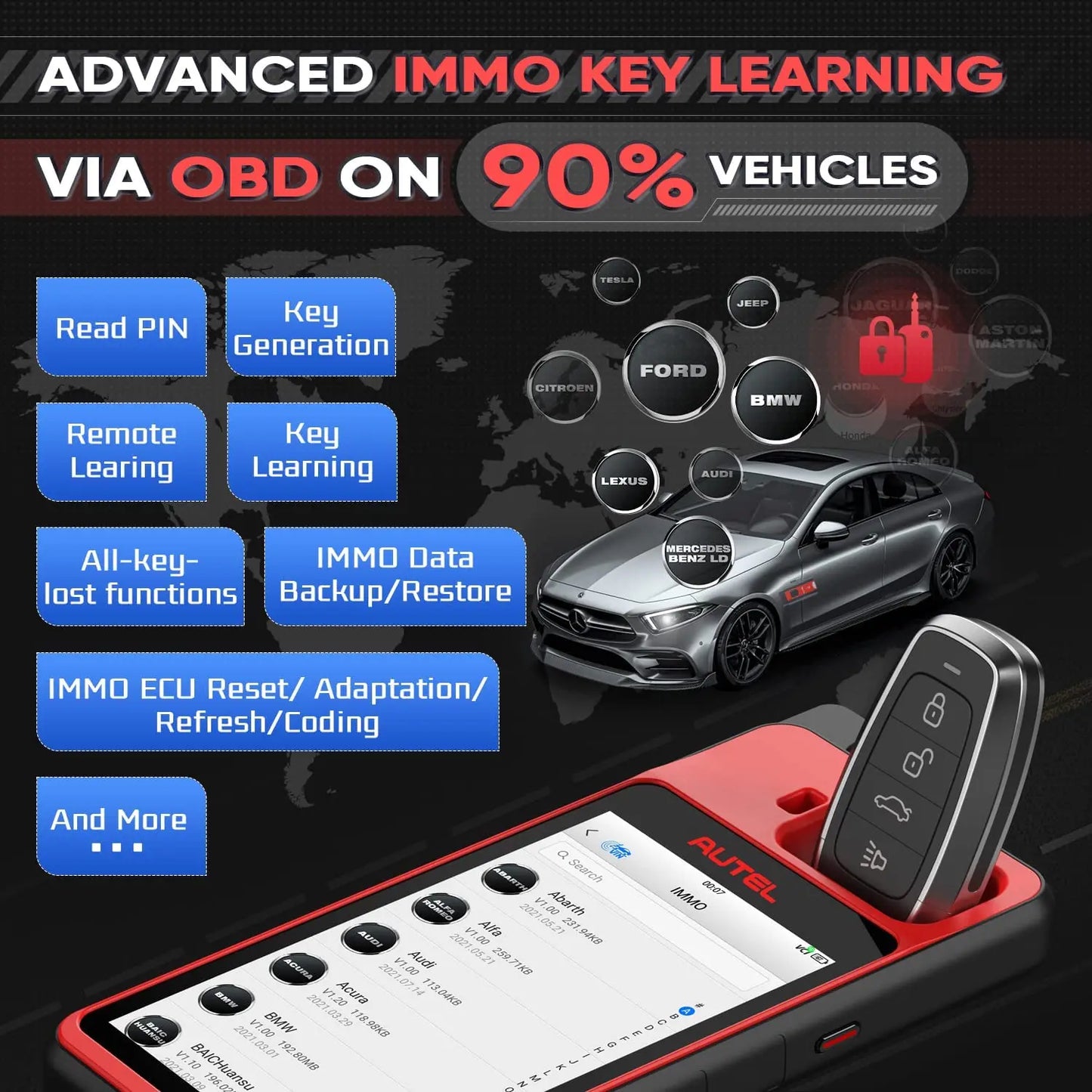 Autel MaxiIM KM100 Key Fob Programmer Immobilizer Tool