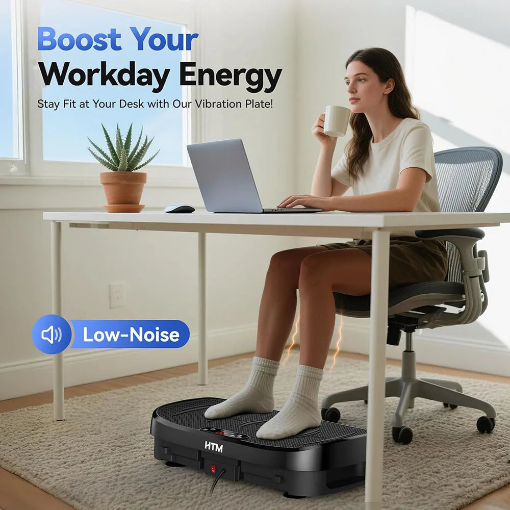 HTM Vibration Plate Fitness Machine With 330 Pound Capacity And 120 Levels
