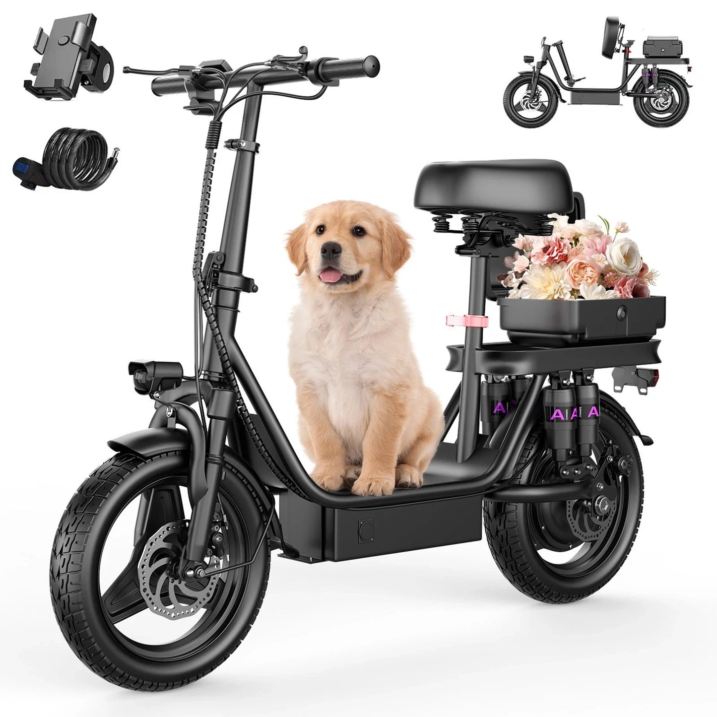 UPlee GQ8 Folding Electric Bike 250W Motor Urban Commuter Ready