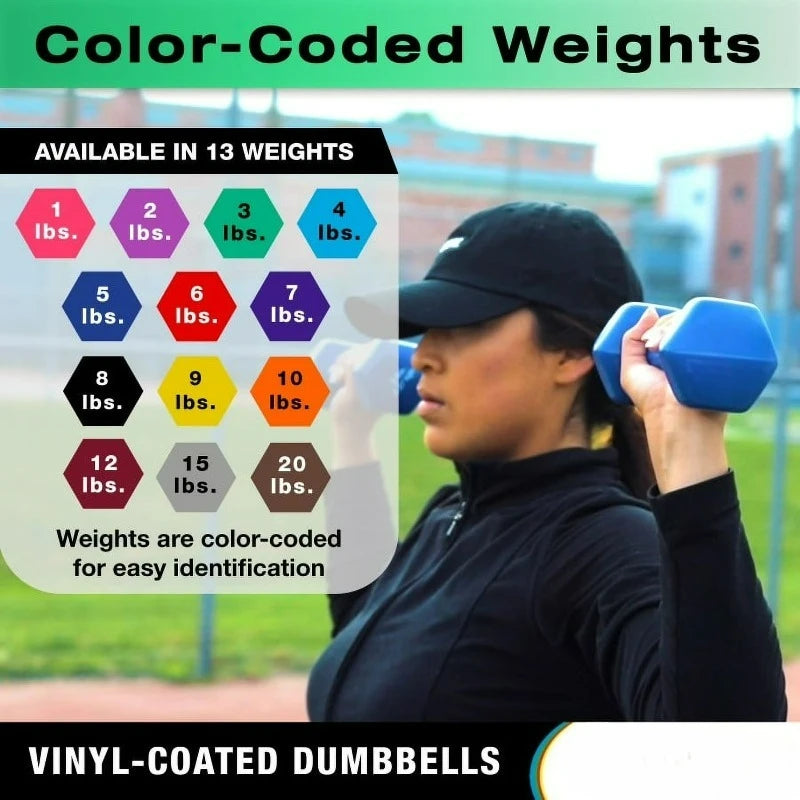 Vinyl Coated Iron Dumbbell For Upper Body Strength Training