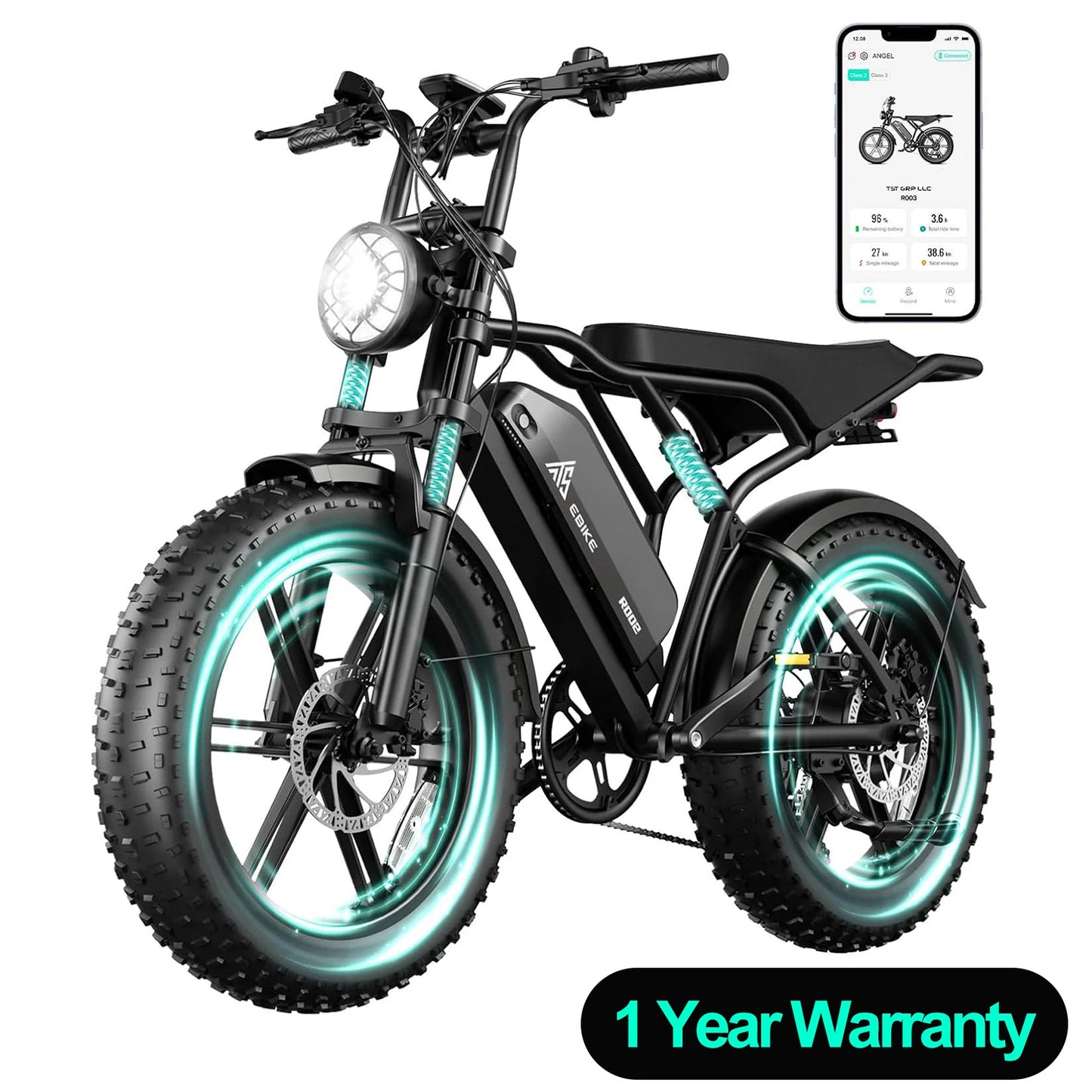 TST R002S 1500W Fat-Tire All-Terrain E-Bike TS TST GRP LLC