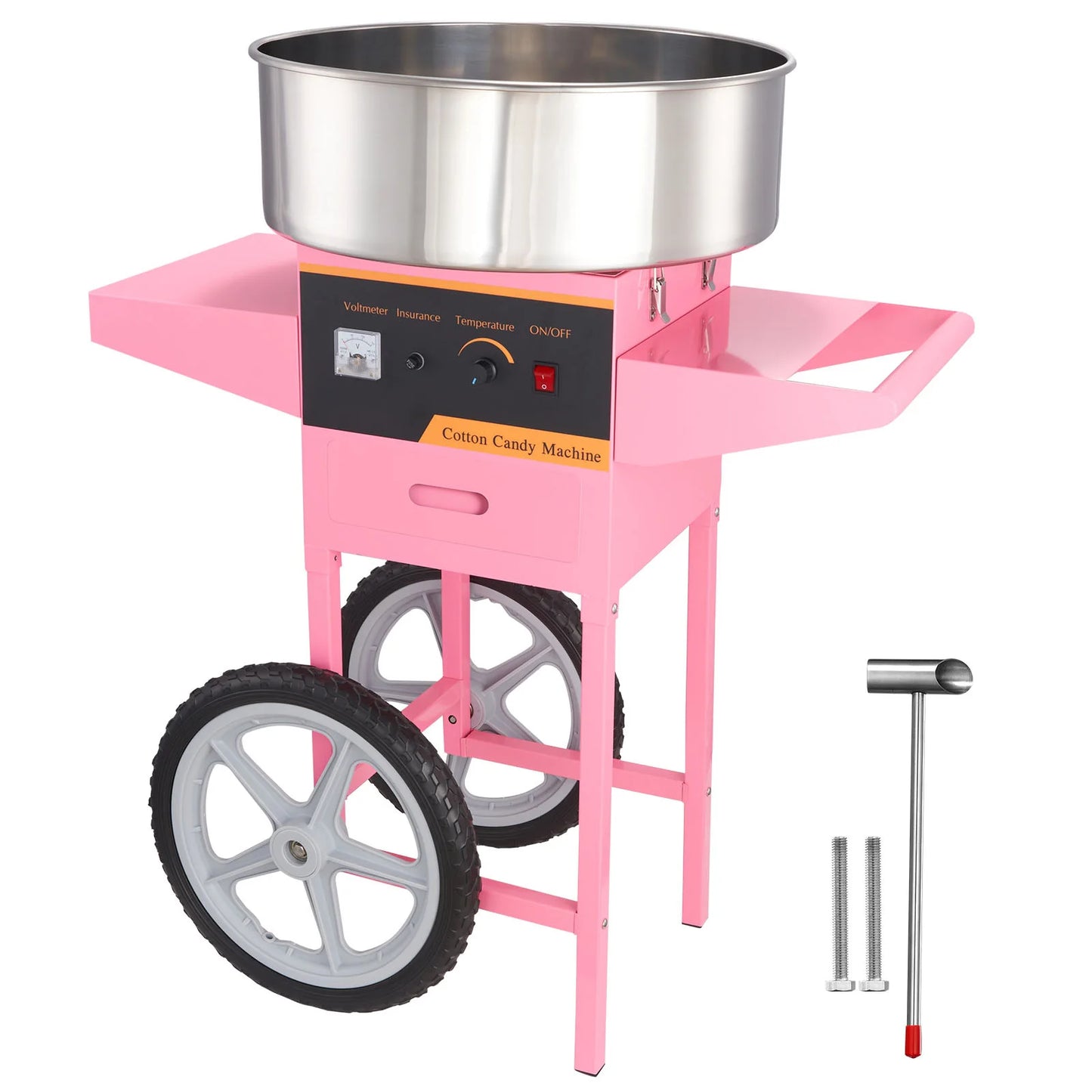 SucceBuy Commercial Cotton Candy Machine With Cart 1000W