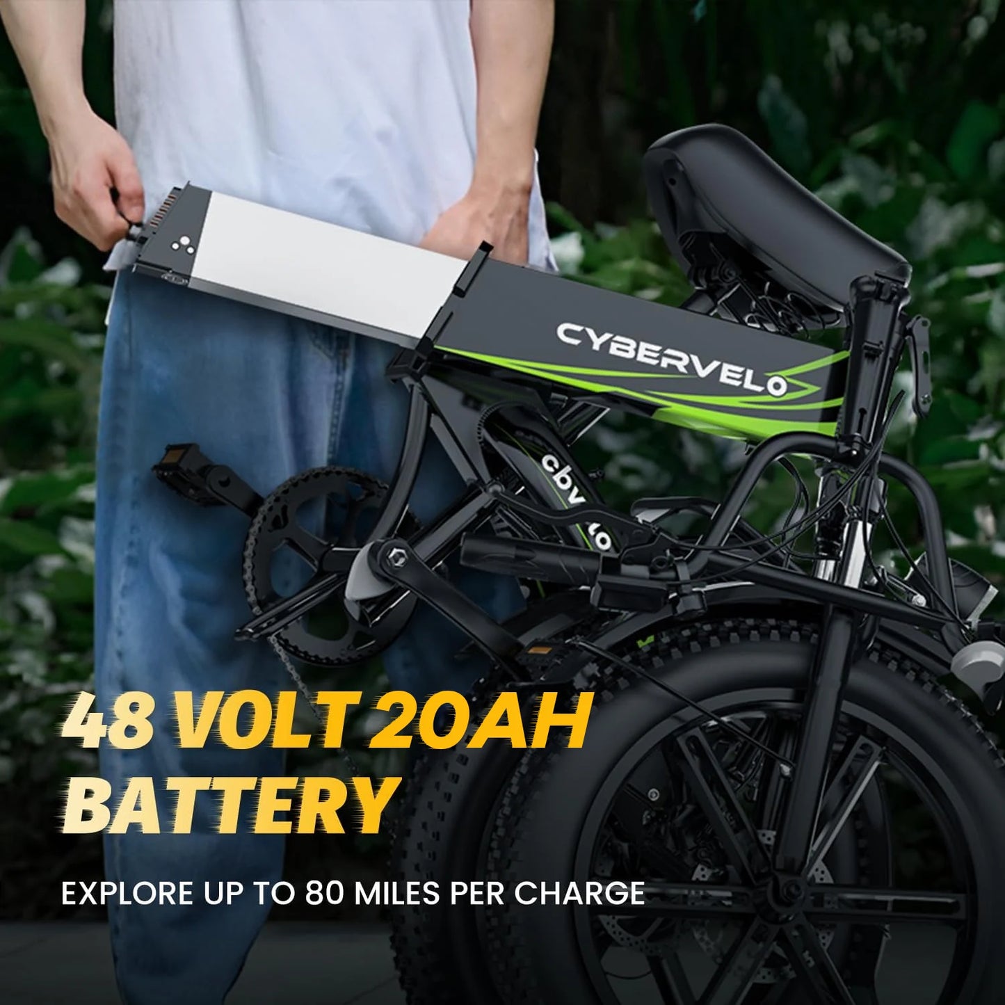 TalusCondor Folding Electric Bike EK5 1000W Removable Battery