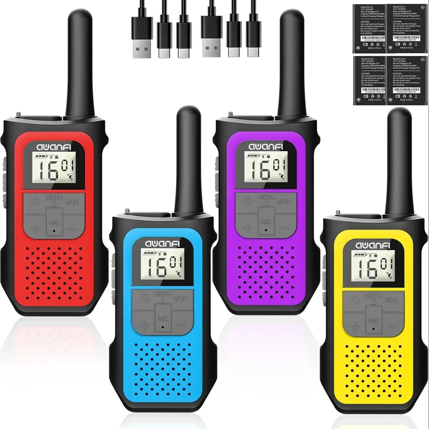 AWANFI Walkie Talkies Long Range Rechargeable Two Way Radios VOX