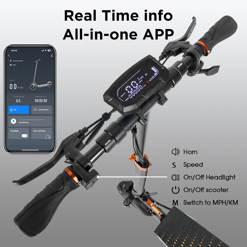 Wildstride T4PRO Electric Scooter 900W Peak Motor Foldable 48V
