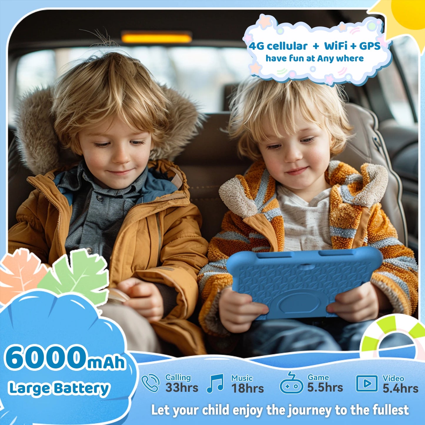 Kids Tablet Android 14 With 4GB RAM And 64GB Storage