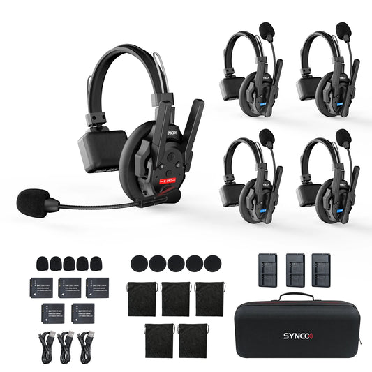 SYNCO XTALK XPRO 2.4GHz Wireless Intercom Headset for Broadcast