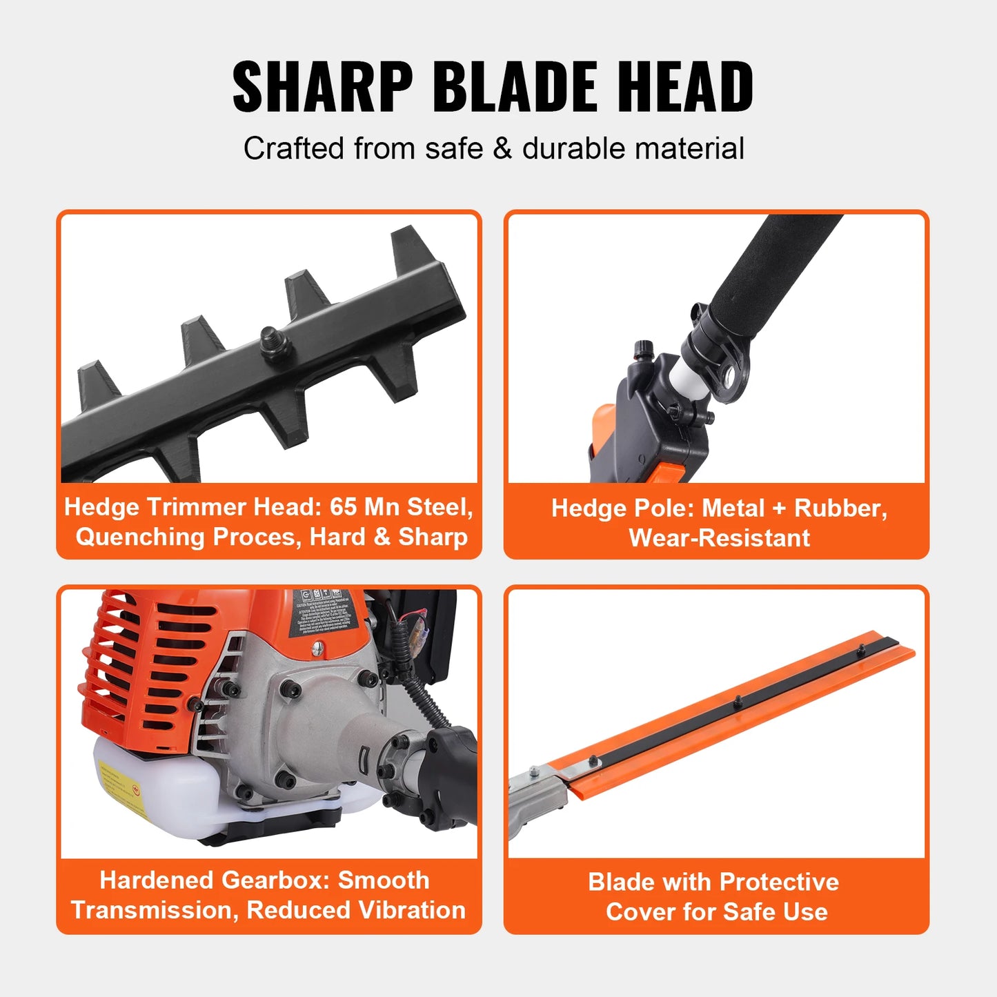 SucceBuy 33cc 6-In-1 Gas Garden Tool Set Hedge Trimmer