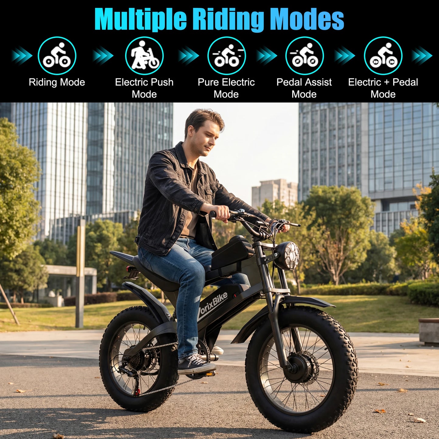 ZorixBike R8 Pro 3000W Ebike Up 60 Mile Maximum Range