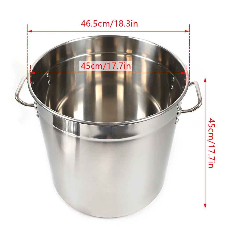 Stainless Steel Stock Pot With Lid And Handles