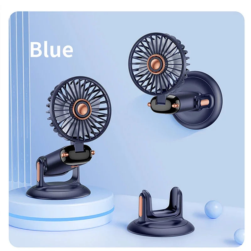 Handheld Foldable USB Rechargeable Fan With LED And 5 Speeds