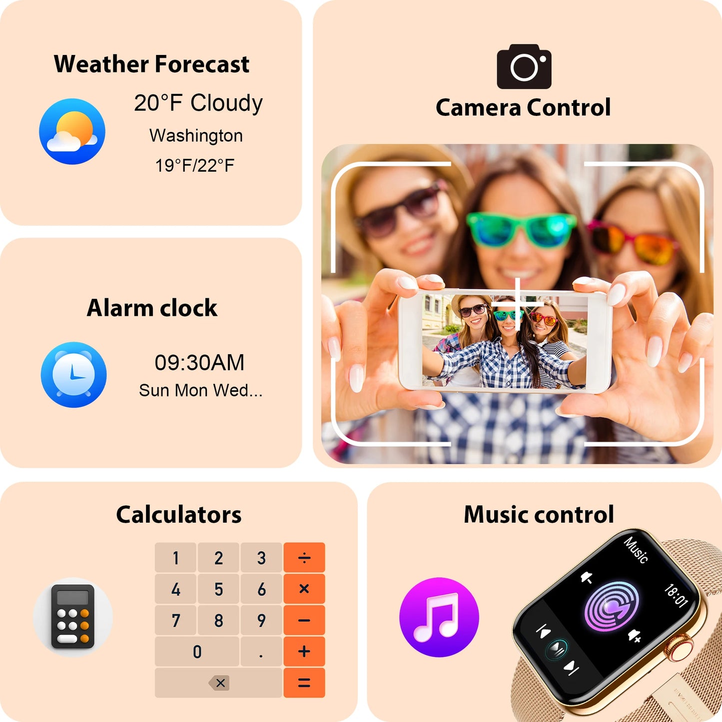 Smart Watch For iPhone And Android With Calls Fitness Tracker