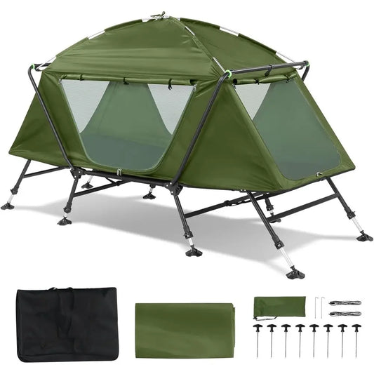 Portable Outdoor Camping Cot With Elevated Bed Heavy Duty