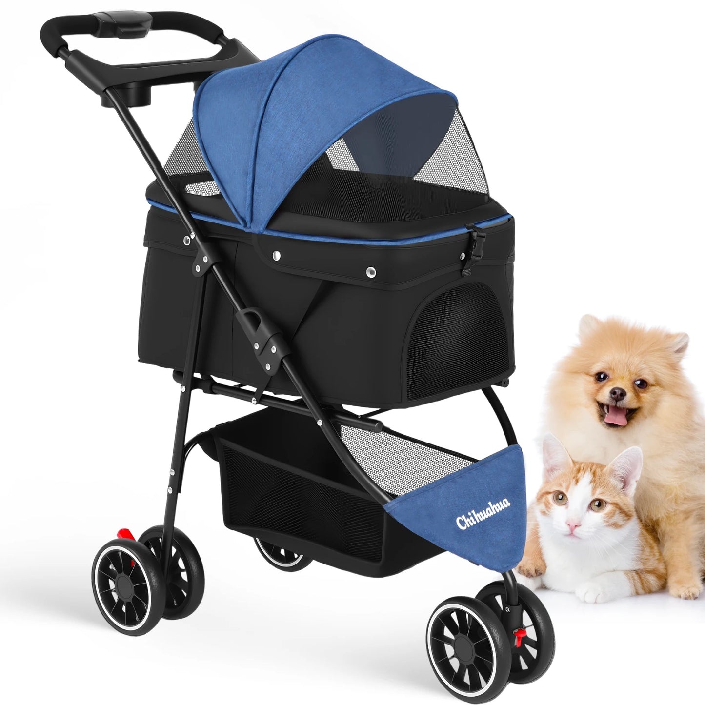 Chihuahua Pet Stroller For Small To Medium Dogs And Cats