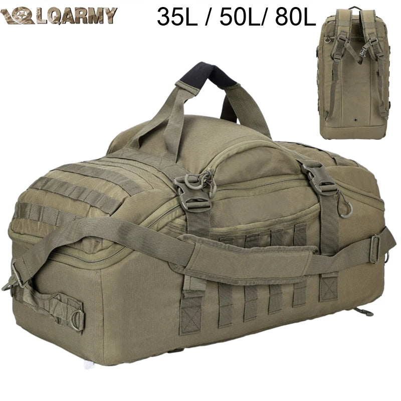 LQARMY Outdoor Mountaineering Backpack Molle Tactical Hiking Bag