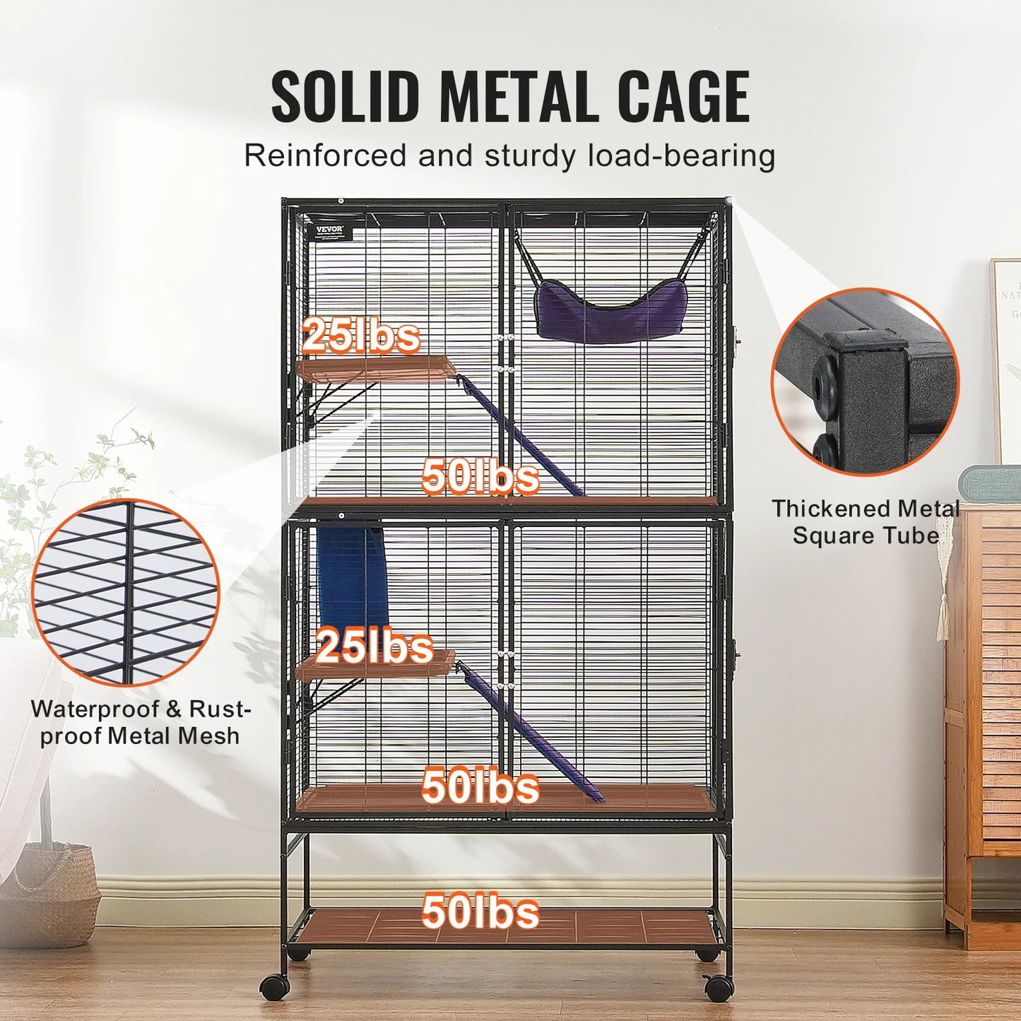 SucceBuy Ferret Cage 4 Tier Critter Nation Cage For Rodents