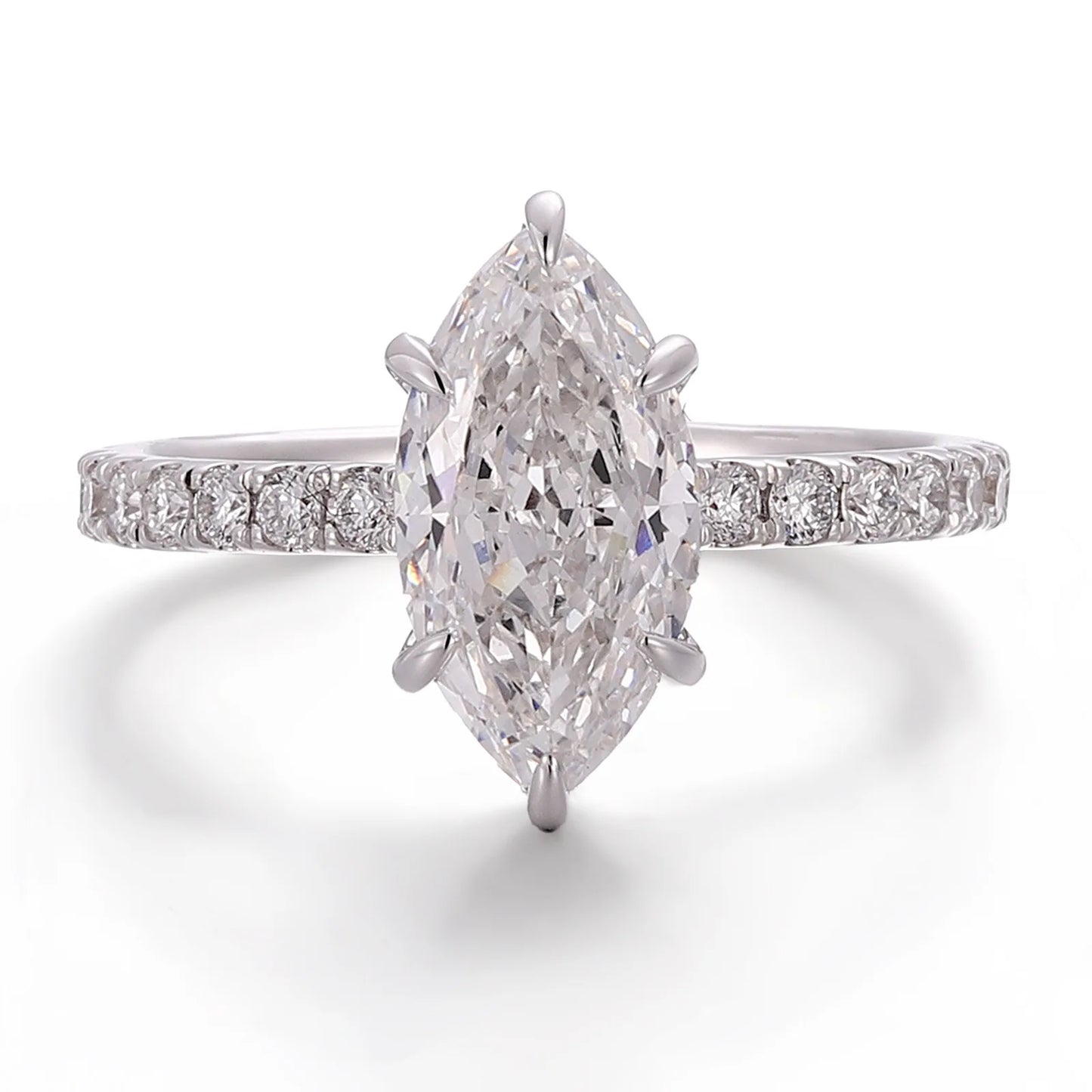 Premium Lab Grown Horse Eye Shape Diamond Ring For Women