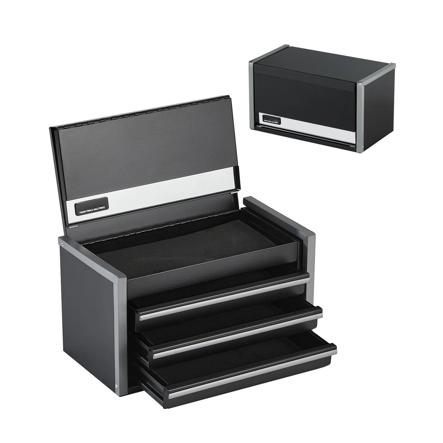 SucceBuy 3 Drawer Metal Tool Box with Ball Bearing