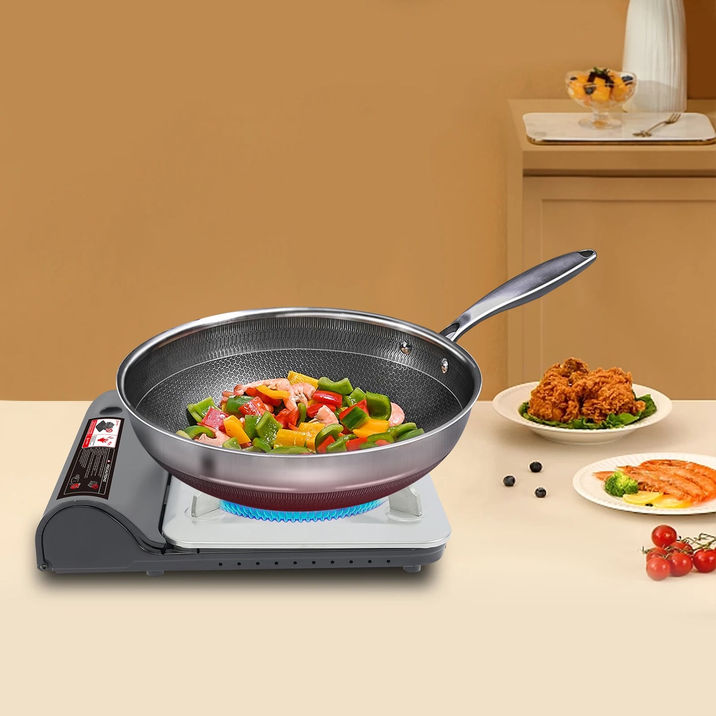 Portable 3500W Butane Gas Stove Adjustable Single Burner For Camping