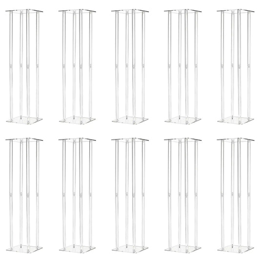 10 Piece Acrylic Vase Column Stand For Wedding Centerpieces