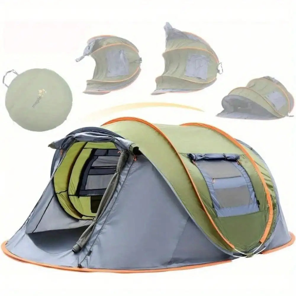Pop Up Camping Tent With Doors UPF50 Waterproof Durable