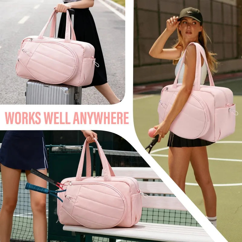 Tennis Gym Bag Backpack Holds 2 Rackets With Shoe Compartment