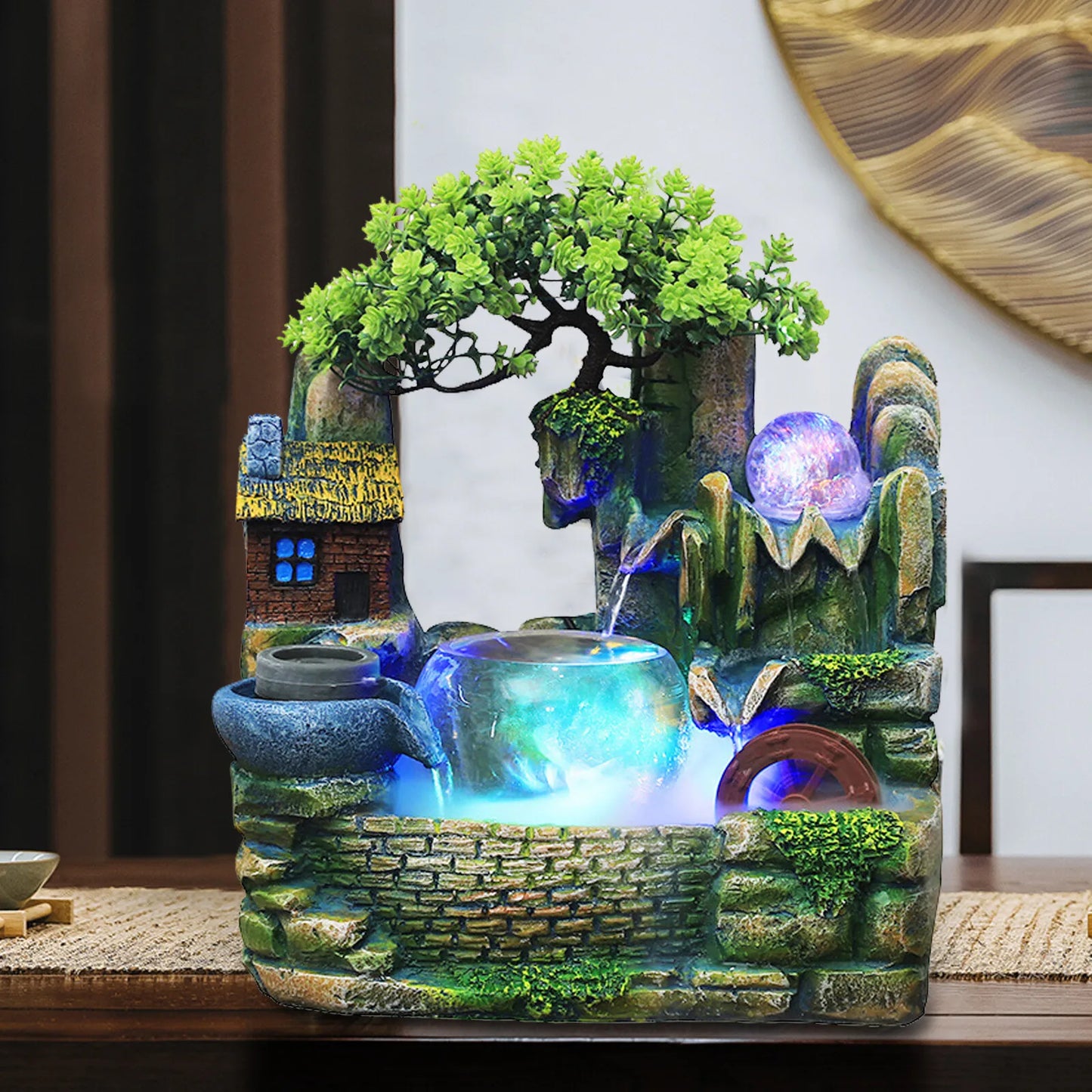 Desktop Waterfall Fountain For Indoor Decor And Relaxation