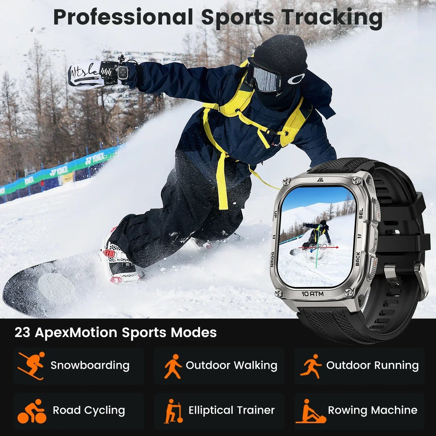 KOSPET Tank M4 Smartwatch With GPS 10ATM Waterproof