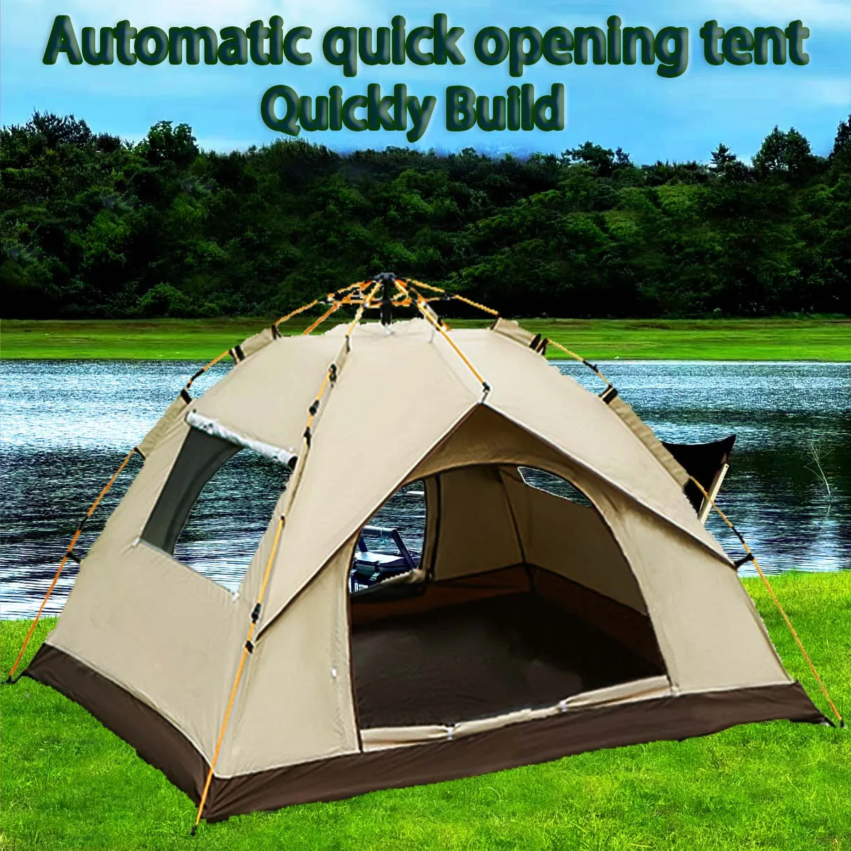 Pakicetus Outdoor Shelter Sunshade Camping Tent Waterproof Quick Setup