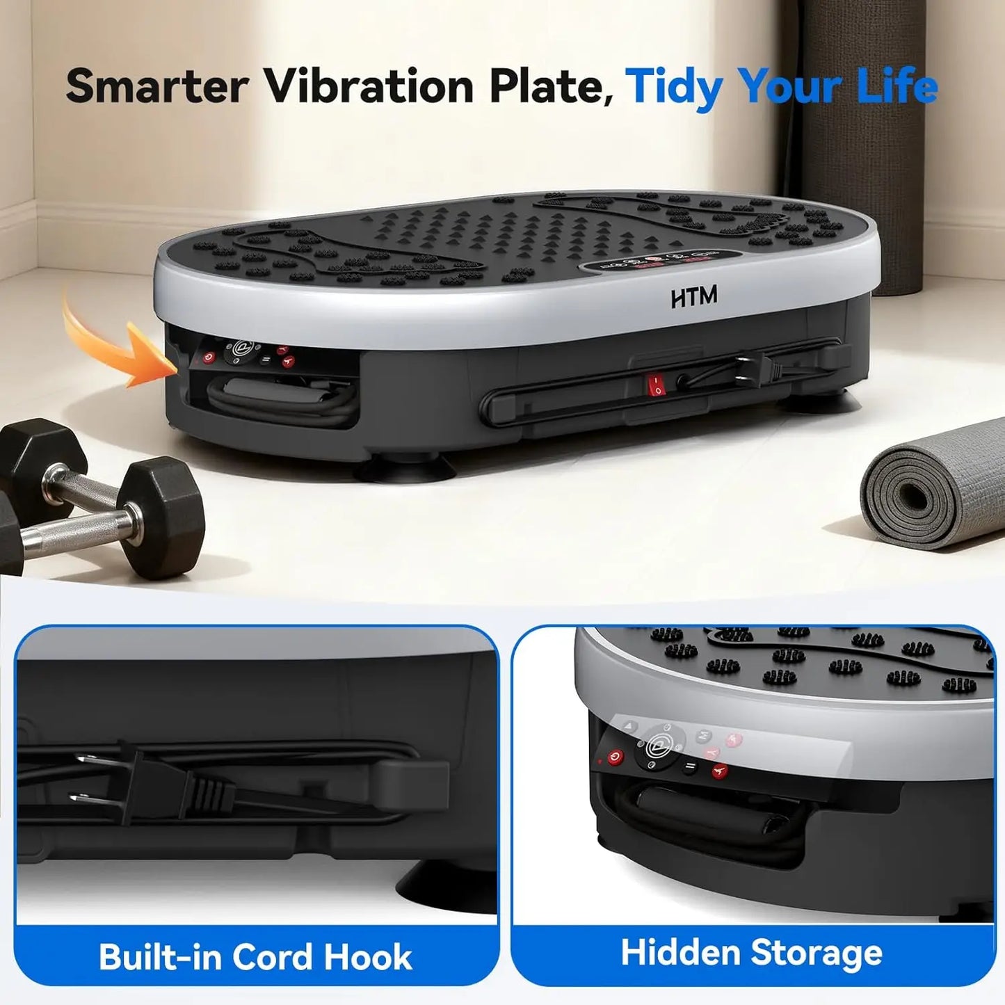HTMM Vibration Plate Exercise Machine With 120 Speed Levels