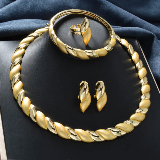 Diana Baby Fashion Jewelry Set Women Necklace Ring Earrings Bracelet