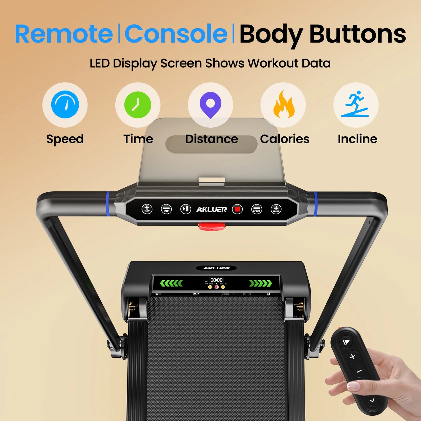 AKLUER Walking Pad Treadmill With Auto Incline Under Desk